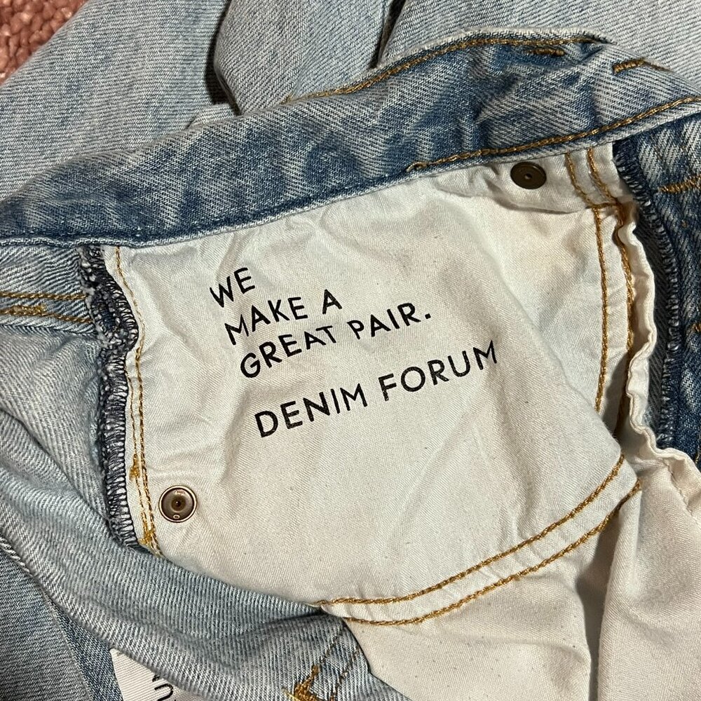 Denim Forum The BF Boyfriend High Rise Loose 28L Size 29 Light Wash - Picture 10 of 15